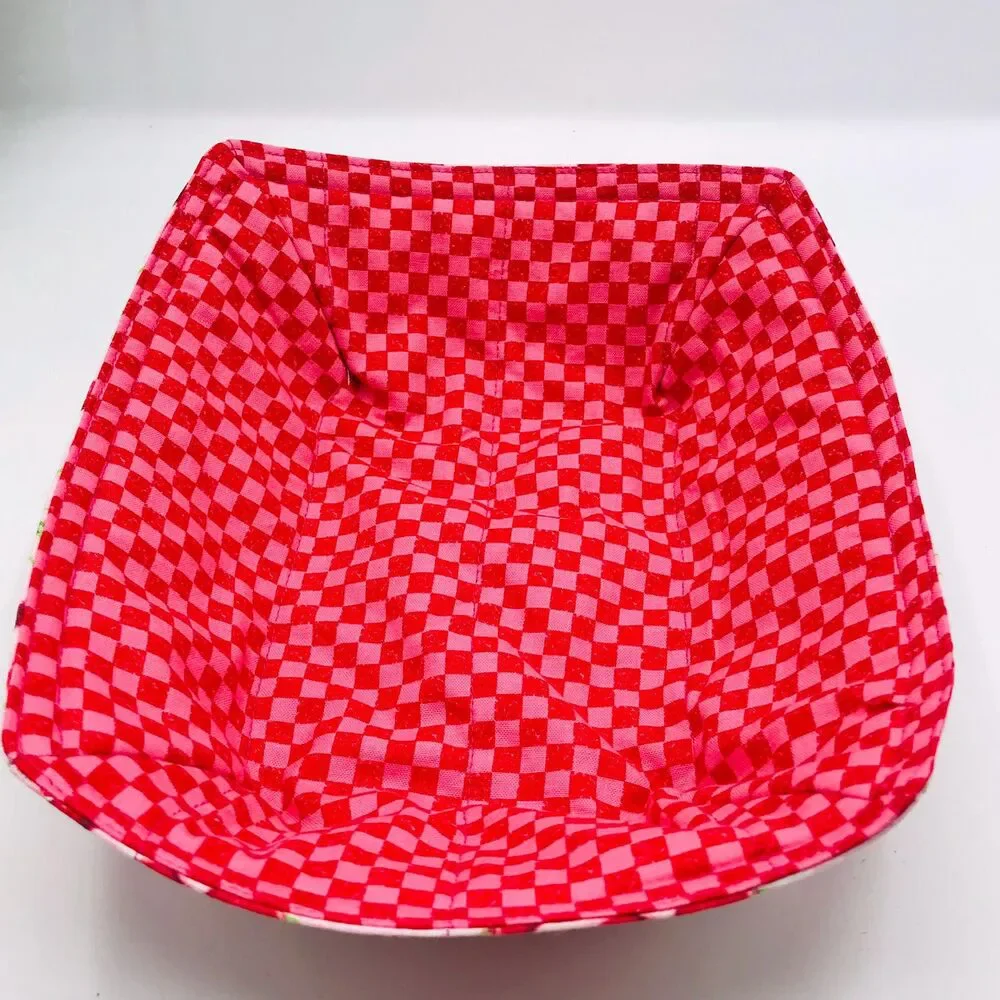 Microwave Takeout Container Cozy: Reversible Cherries Kitchen Cottage Core